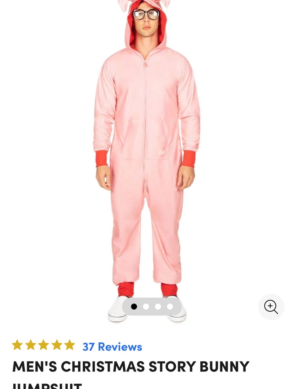 Tipsy Elves Light Pink Bunny Jumpsuit